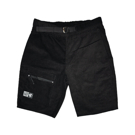 CORDAROY SHORTS - BLACK