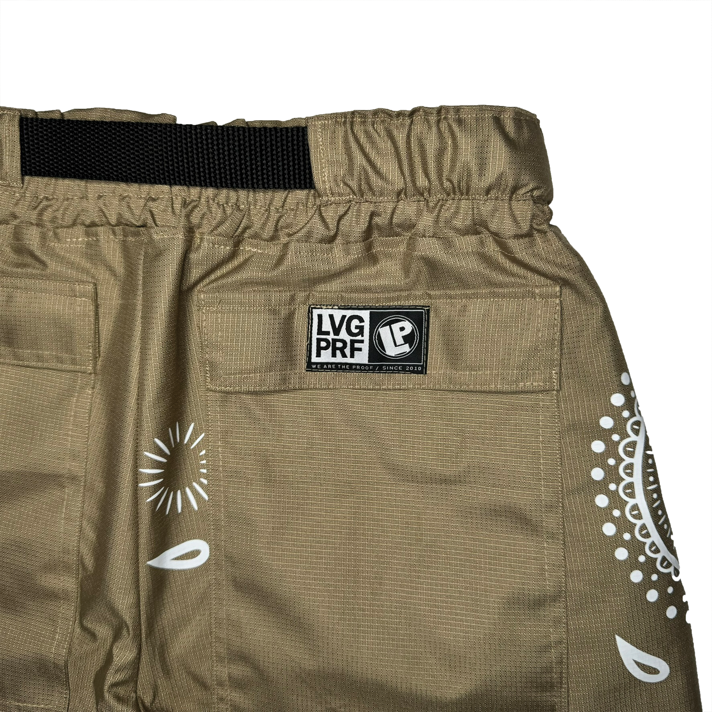 JUMBO PAISLEY SHORTS-KHAKI